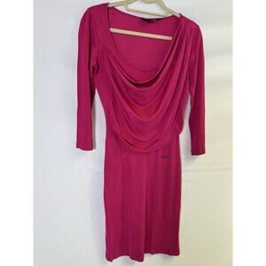 VTG Just Cavalli Bodycon Hot Pink Dress Barbi Cocktail Party Size S